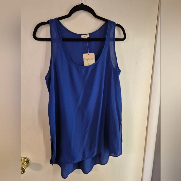 Lily White Blue Women's Tank Top - Picture 1 of 5